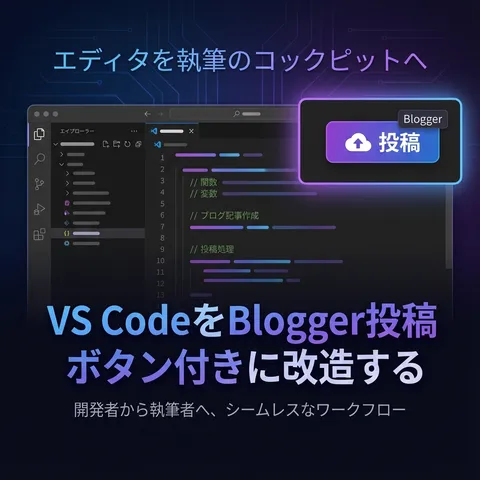 VS Code拡張機能を自作して「Blogger投稿ボタン」をエディタに実装する